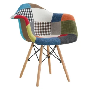 mobiliario-contract-sillon star pat22 madera tejido patchwork color 22